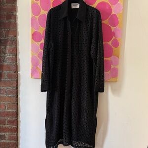 ❤️ Jil Sander New Black Long Sleeve Cover Up /Dress